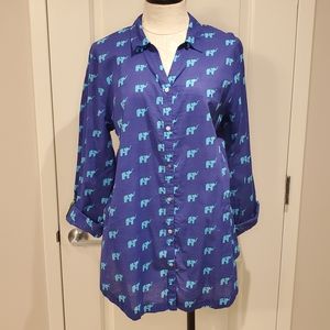 CASUAL STUDIO button-down tunic shirt